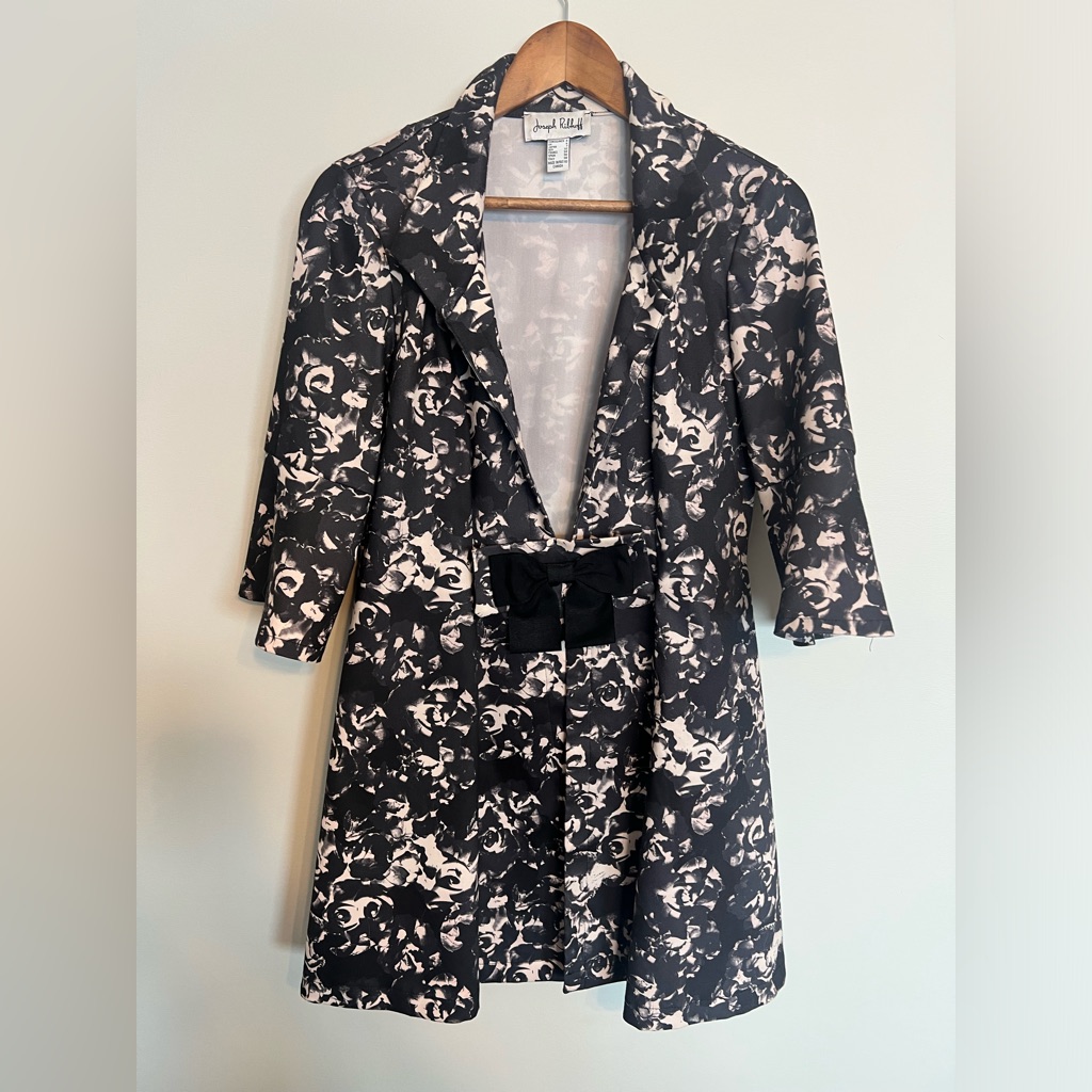 Joseph Ribkoff Floral Bow Detail Jacket Size 4